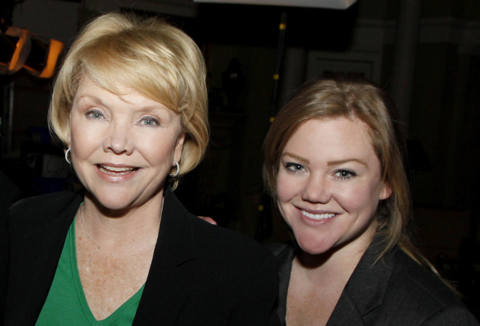 Erika Slezak with daughter Amanda Davies in 2011