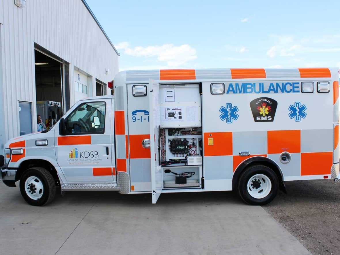 The actions of some Northwest EMS paramedics are under review by the Kenora District Services Board after the chief of Ojibways of Onigaming First Nation alleged first responders waited to respond to a man in medical distress at a home in the northwestern Ontario community. (KDSB/ Facebook - image credit)