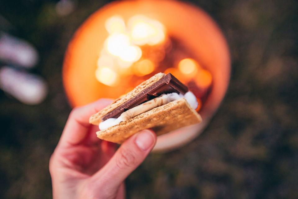 Make s'mores together.