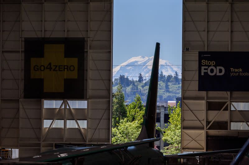 Boeing 737 MAX aircraft are assembled at the company's plant in Renton