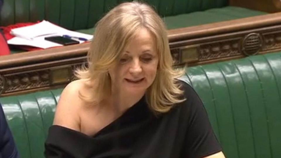 The dress slipped off Tracy Brabin's shoulder at the despatch box