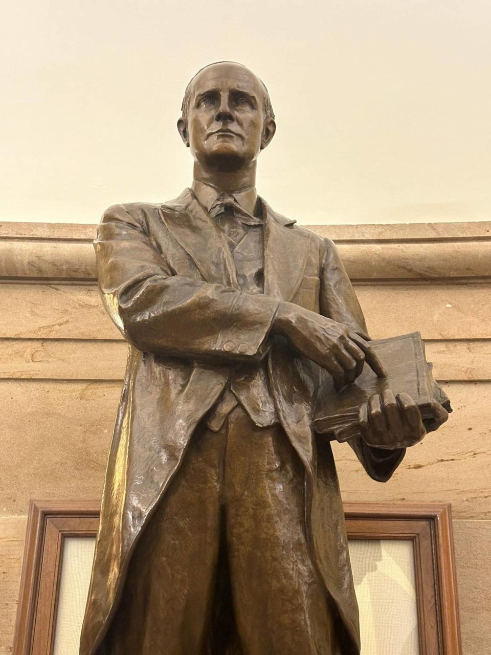 A statue of former North Carolina Governor Charles Aycock at the US Capitol.  Photo taken Thursday, May 9, 2024.