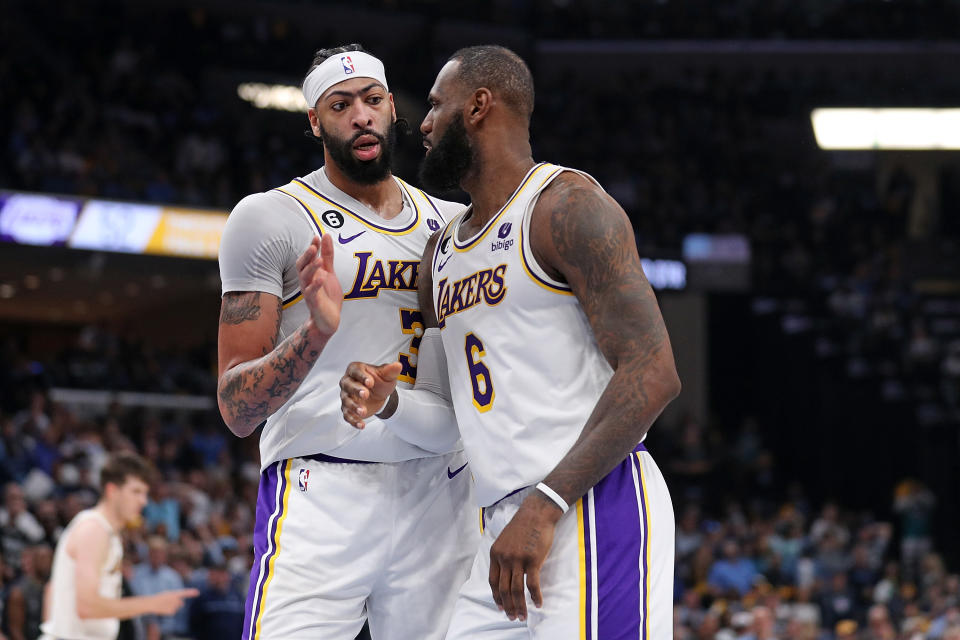 Anthony Davis and LeBron James were not the main characters in the Lakers' Game 1 win over the Grizzlies. (Photo by Justin Ford/Getty Images)