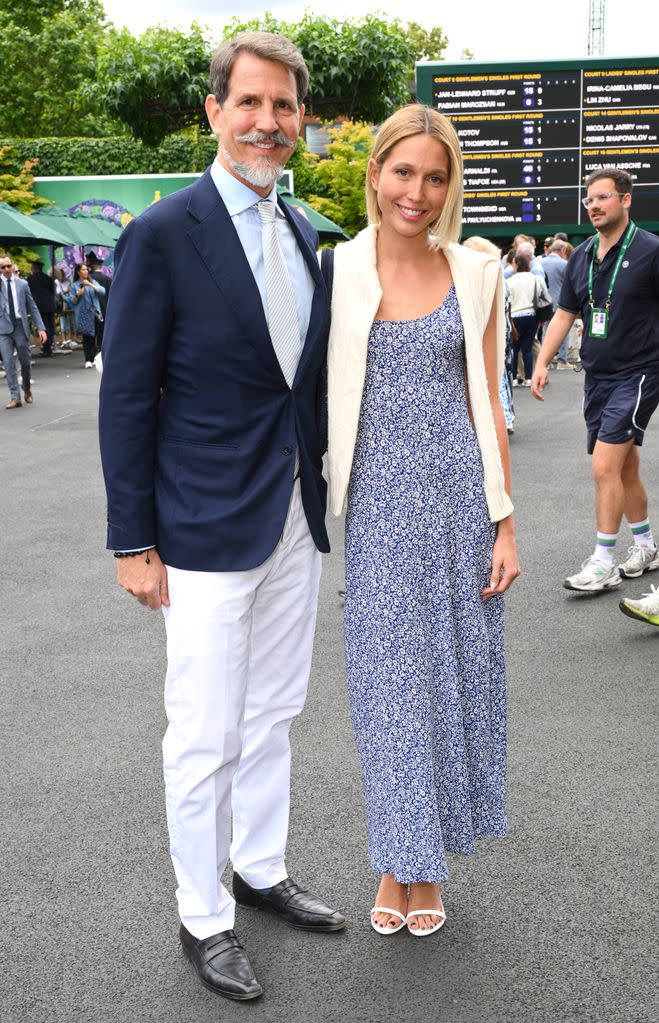 Pablo de Grecia y su hija, la princesa Olympia de Grecia, llegando a Wimbledon