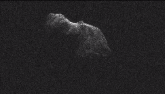 On its closest approach, asteroid 2014 HQ124 came within 777,000 miles (1.25 million kilometers) of Earth on June 8, 2014.