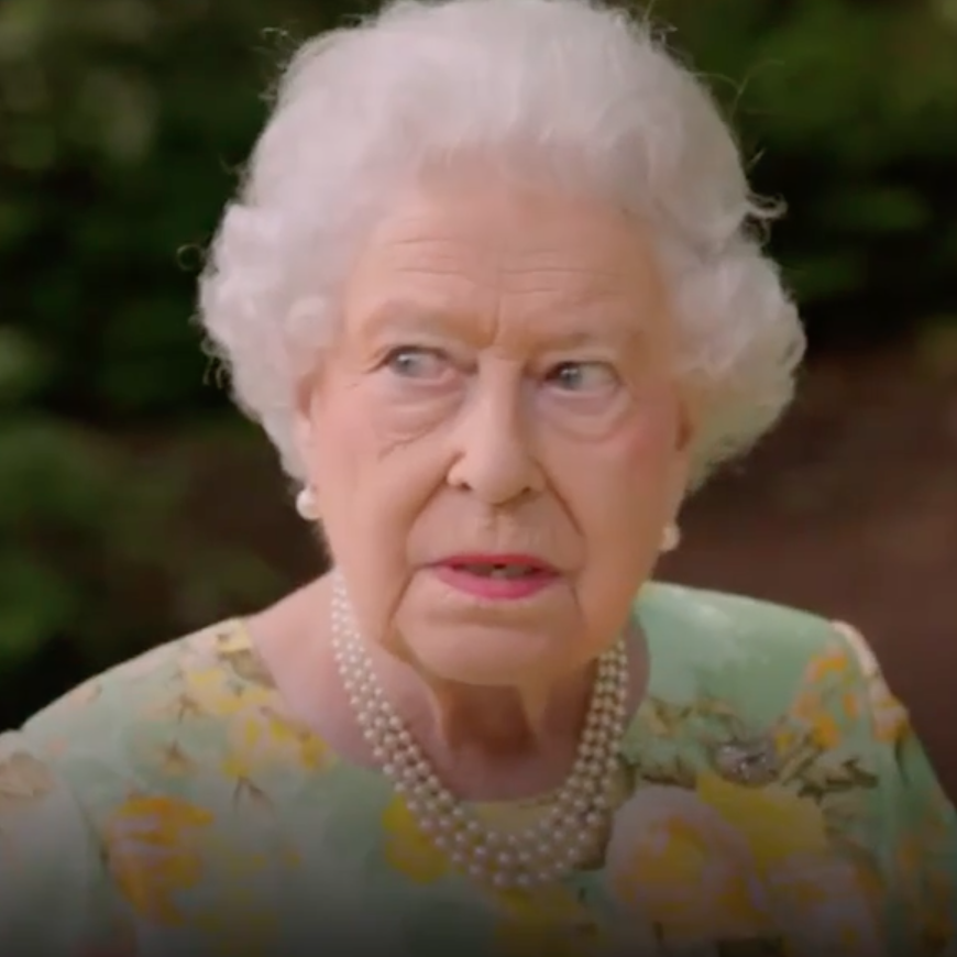 The Queen took a hilarious dig at Donald Trump in a new documentary. Photo: Twitter/ITV News
