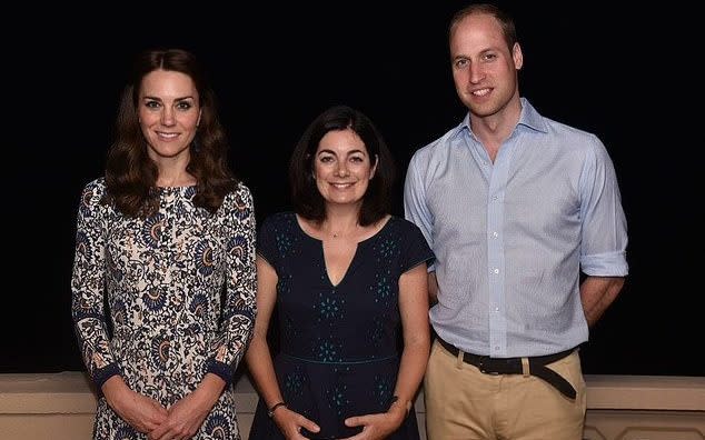 Ms Cockburn-Logie was hired by the then Duchess of Cambridge in May 2020, having impressed when she led the Duke and Duchess’s tour of India and Bhutan in 2016 - Twitter