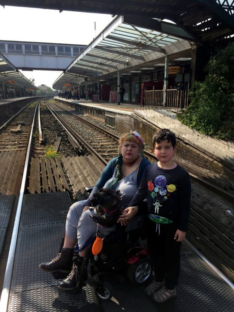 The mum of one was left stranded on the platform as the train pulled away and she missed a hospital appointment (SWNS)