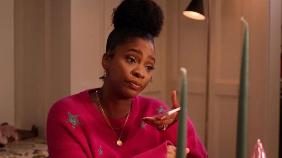 Teyonah Parris as Allison Garrett in "Dashing Through the Snow" (Disney+)