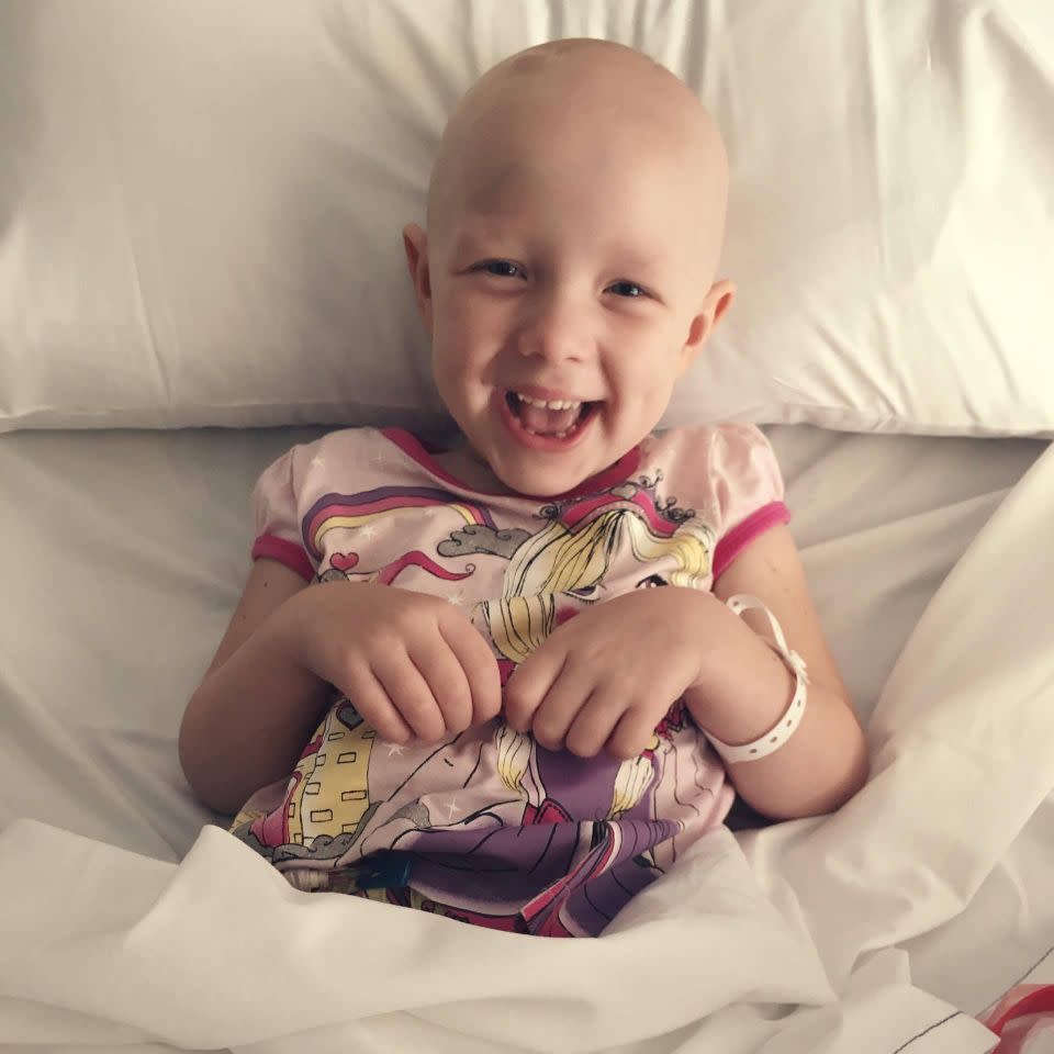 Evie was diagnosed with neuroblastoma when she was two. Photo: Supplied