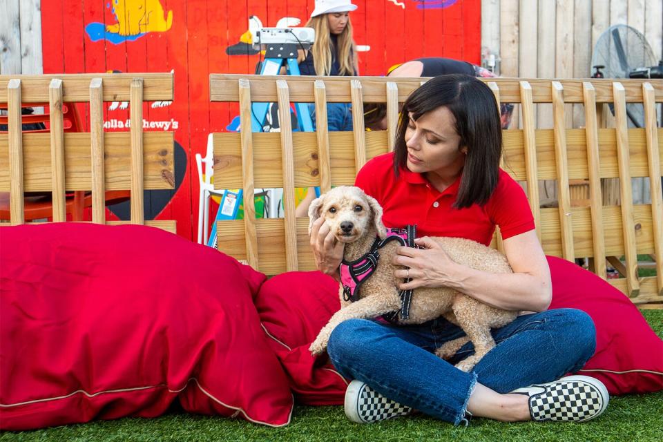 Actor and dog mom Christina Ricci joins Stella & Chewy’s to celebrate the raw love our pets give us every day at an interactive dog friendly event for the brand’s new “All You Need is Raw” campaign on Saturday, Sept. 17, 2022 in Atlanta at Fetch Park. (Jenni Girtman/AP Images for Stella & Chewy's)