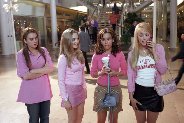 <p>Michael Gibson/Paramount/Kobal/Shutterstock</p> (Left to right:) Lindsay Lohan, Amanda Seyfried, Lacey Chabert and Rachel McAdams in "Mean Girls"
