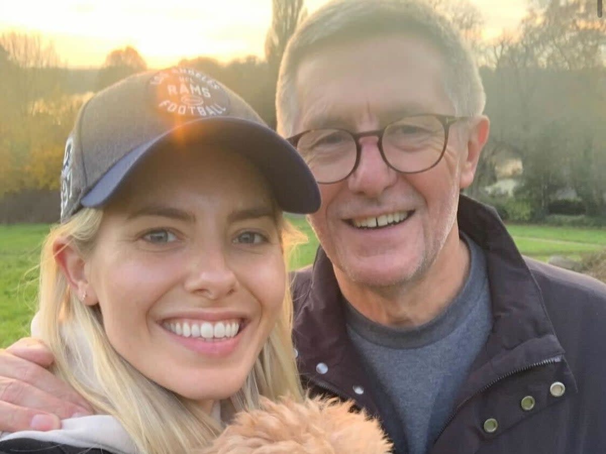 Mollie King announced her father, Stephen King, has died of a brain tumour (Instagram/Mollie King)