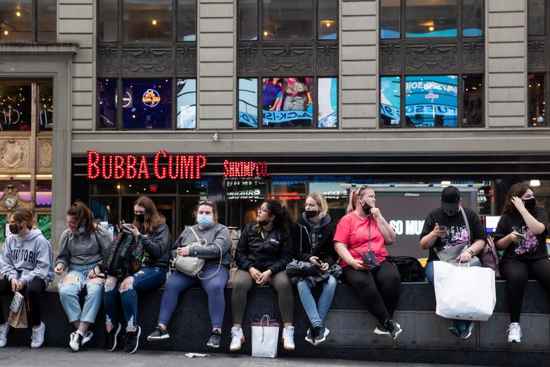 Crowds in New York City