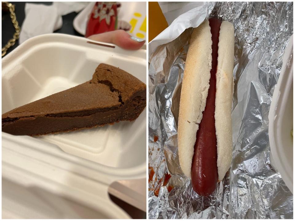 Ikea's chocolate cake and Costco's hot dog.