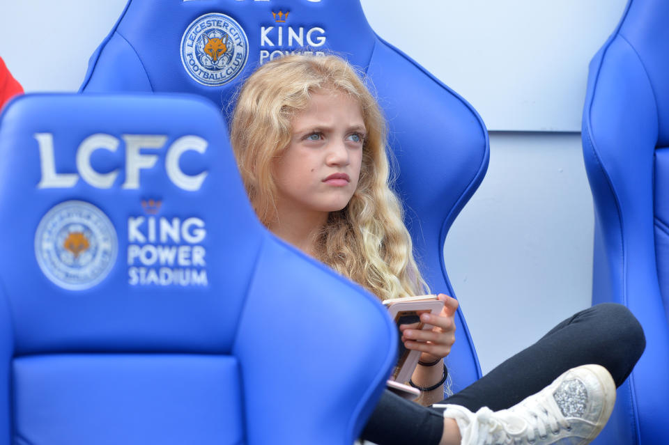 LEICESTER, ENGLAND - May 28: Katie Price's daughter Princess Andre during the Celebrity Charity Football Match at King Power Stadium on May 28 , 2017 in Leicester, United Kingdom.  (Photo by Plumb Images/Leicester City FC via Getty Images)