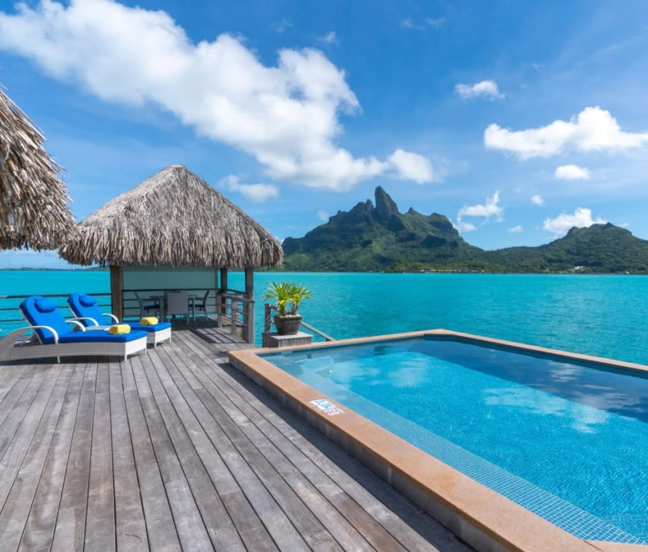 <p>“The <a href="https://www.marriott.com/en-us/hotels/bobxr-the-st-regis-bora-bora-resort/overview/" rel="nofollow noopener" target="_blank" data-ylk="slk:St. Regis Bora Bora;elm:context_link;itc:0;sec:content-canvas" class="link ">St. Regis Bora Bora</a> is flush with otherworldly overwater bungalows. "It's the only serious competitor to the Four Seasons’ luxury crown in Bora Bora,” says Wade. Featuring several multi-bedroom pool villas that are among the largest in the South Pacific, the resort also offers some of Bora Bora's finest dining options as well.</p>