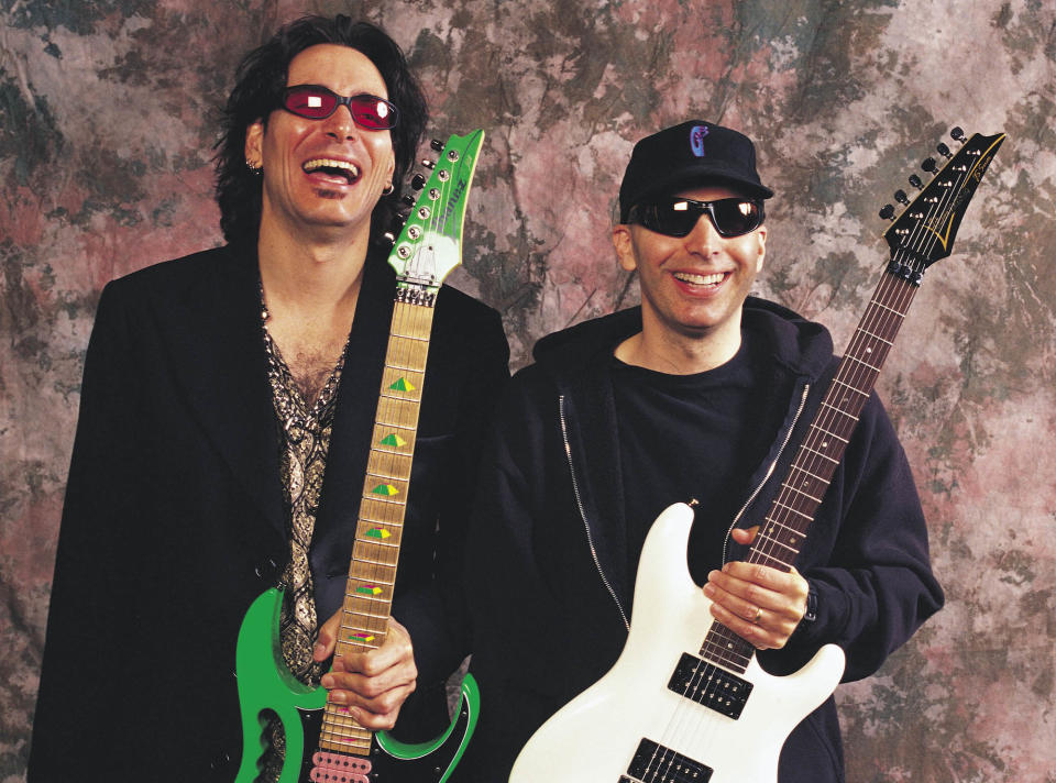 Steve Vai (left) and Joe Satriani