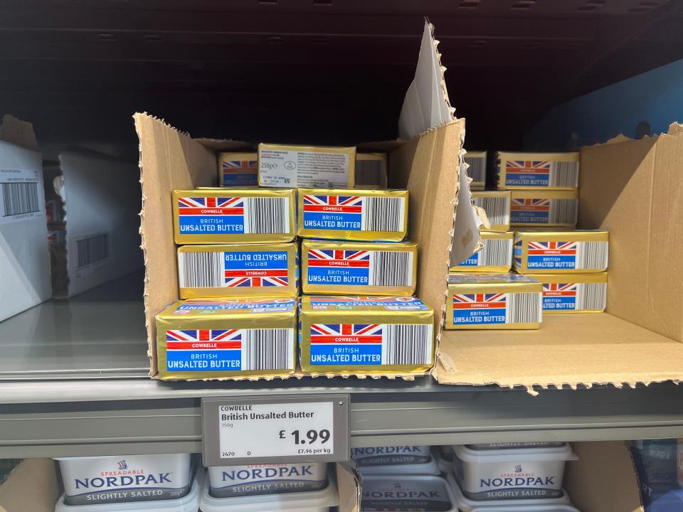 Butter in the UK Aldi.