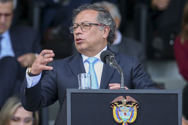 El presidente de Colombia, Gustavo Petro, durante una ceremonia en Bogotá (Archivo)