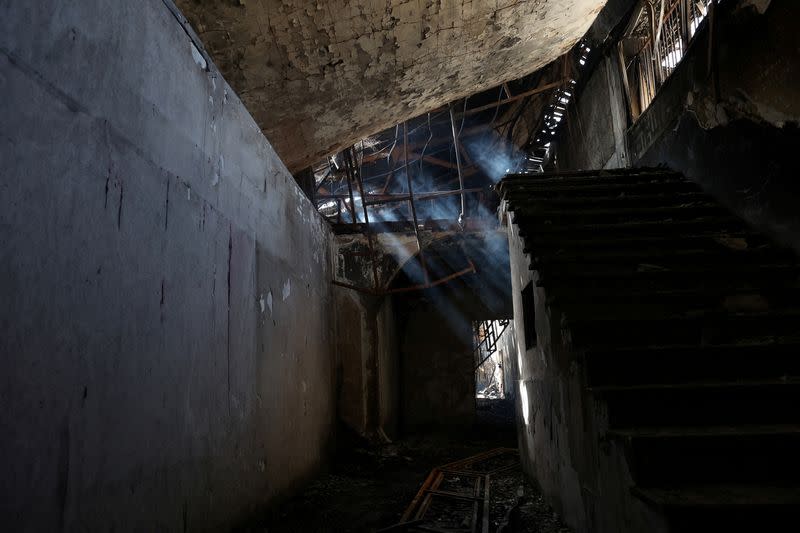 FILE PHOTO: Aftermath of a fire in Evin Prison in Tehran