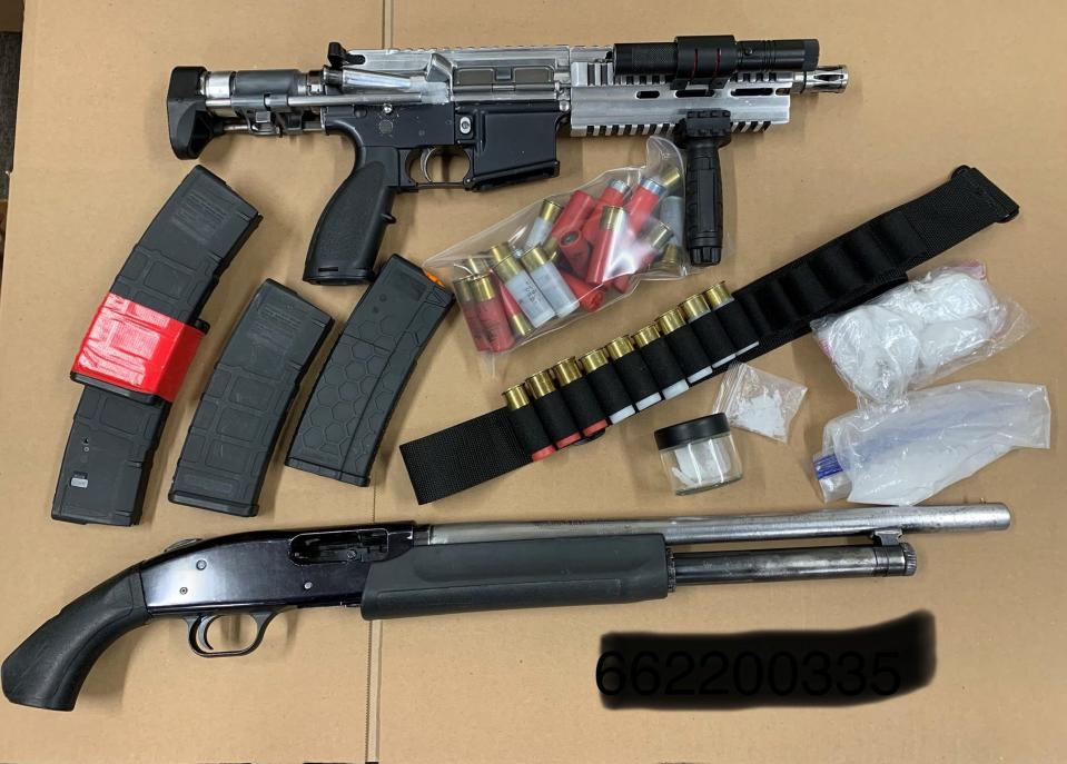 Sheriff's, state and federal agents seized 373 guns and drugs worth tens of millions from the High Desert and San Bernardino area in three months.