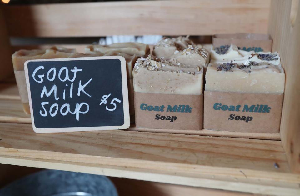 Goat milk soap made by Mud Run Farms is sold at Southgate Farm's Little Farm Shop in Green.
