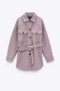 <p>A "shacket" is a topper that has the look of a shirt with the weight of a jacket. </p> <p><strong>Buy It!</strong> $70; <a href="https://www.zara.com/us/en/belted-overshirt-p03046305.html" rel="nofollow noopener" target="_blank" data-ylk="slk:zara.com;elm:context_link;itc:0;sec:content-canvas" class="link ">zara.com</a></p>