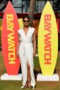 <p>Priyanka wore a lightweight wrap dress to the Press Conference of Hollywood film Baywatch in Mumbai, April 2017</p>