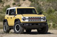 <p>The Ford Bronco is one of the few cars that has the looks, style, capability, and heritage to give the Land Rover Defender a serious run for its money. It does this in the US very well, and you can choose from models with evocative names such as Big Bend, Badlands, Everglades, Raptor, and Wildtrak.</p><p>There are also the Heritage models to add further appeal to the Bronco, which comes with detachable roof panels so you can turn this very capable SUV into a five-seat open-top. The only thing holding back the Bronco in some respects is there’s no diesel or hybrid power option, though you can have the Raptor with a 412bhp 3.0-litre V6 motor.</p>