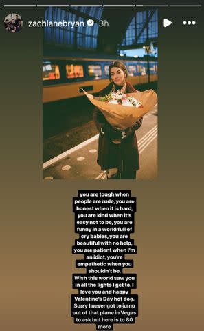 <p>Zach Bryan/Instagram</p> Zach Bryan's Instagram Story