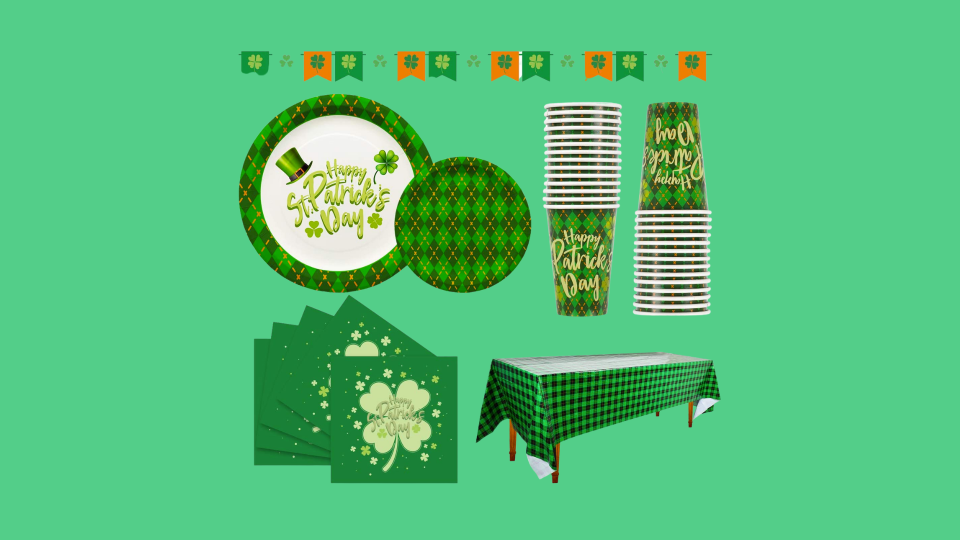 Gatherfun has all the supplies you need to throw a fun St. Patrick's Day bash.