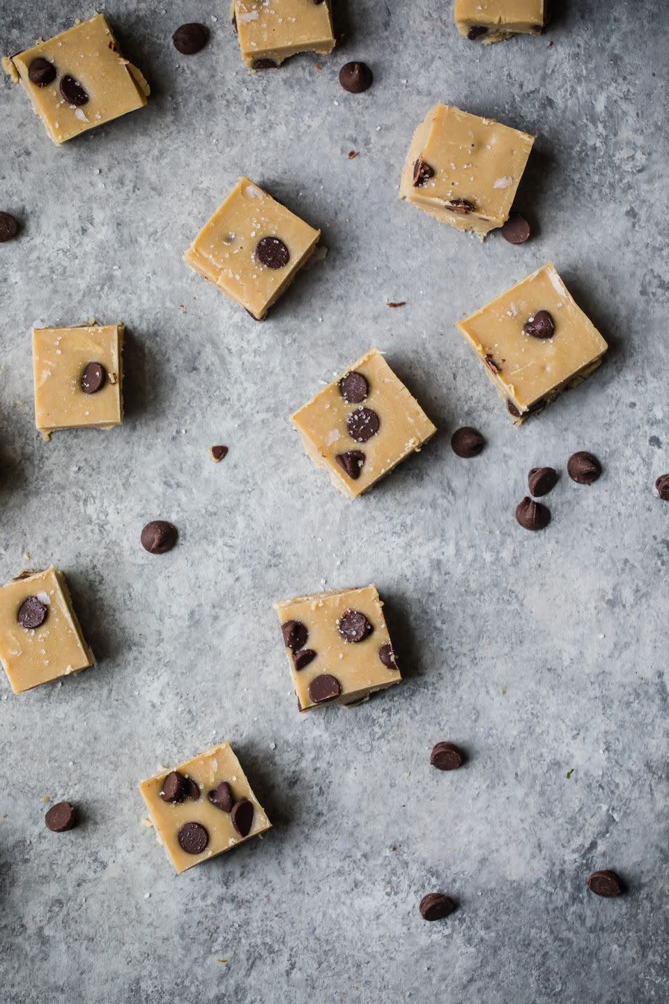 No Bake Salted Tahini Cookie Dough Fudge