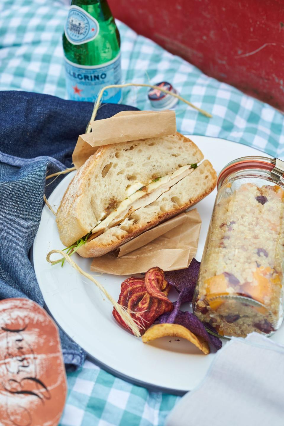 Turkey, Brie, and Fig Pressed Sandwiches