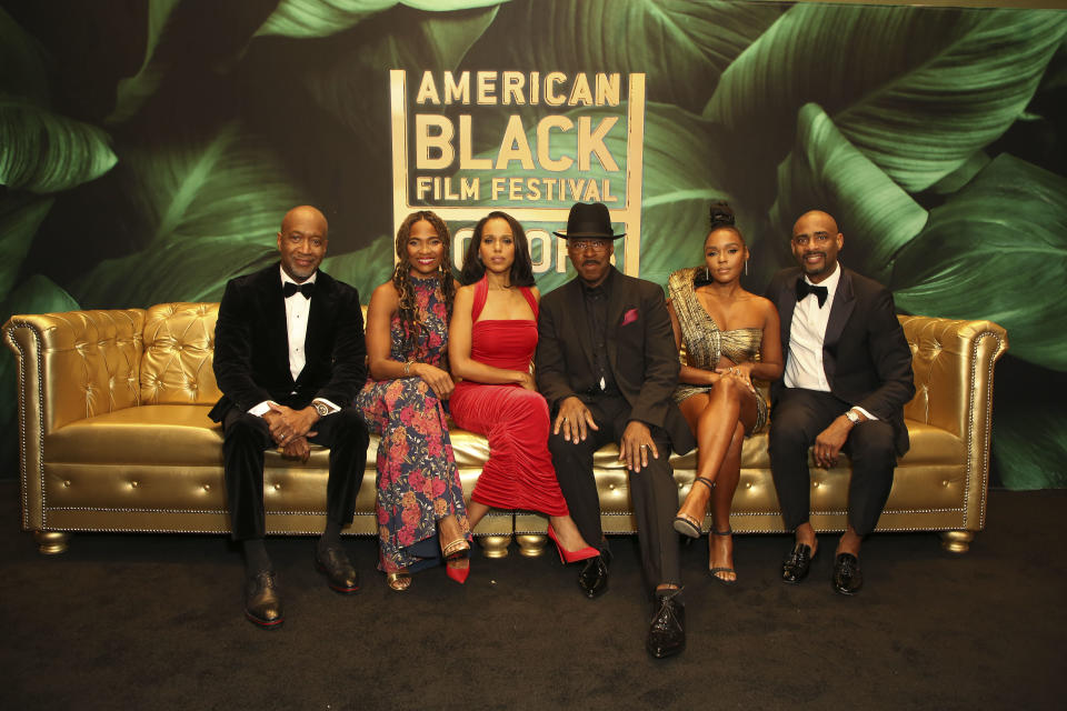 Jeff and Nicole Friday, Kerry Washington, Courtney B. Vance, Janelle Monáe and Charles D. King