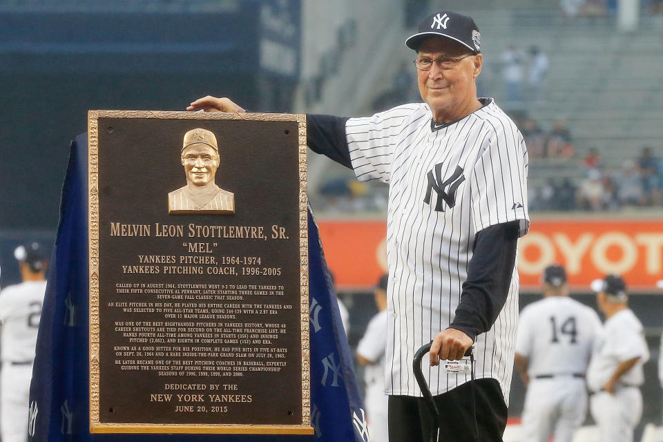 Legendary Yankees and Mets pitching coach Mel Stottlemyre died on Sunday at age 77. (Photo by Jim McIsaac/Getty Images)