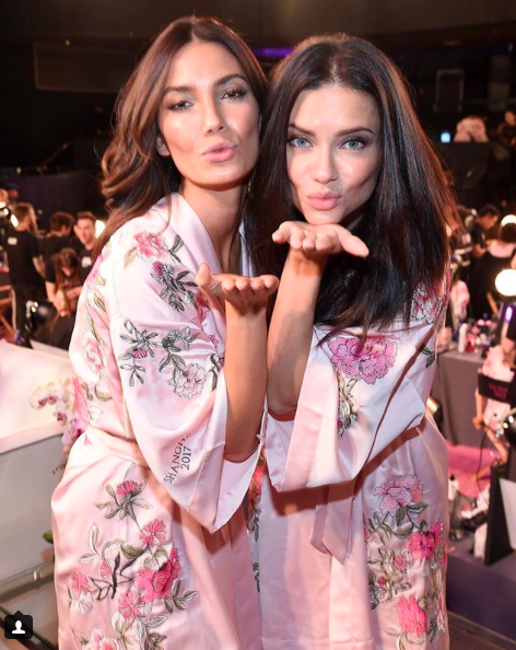 Lily Aldridge and Adriana Lima