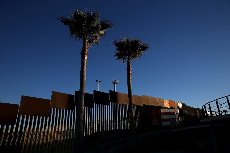 A view of the U.S.-Mexican border fence at Playas de Tijuana in Mexico. (Photo: Justin Sullivan/Getty Images)