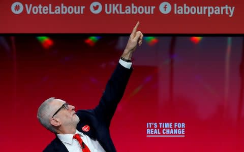 Jeremy Corbyn launches the Labour Party manifesto in Birmingham - Credit: Phil Noble/Reuters