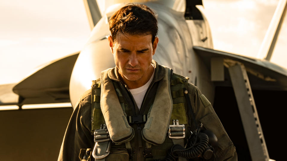 Tom Cruise as Maverick in Top Gun: Maverick