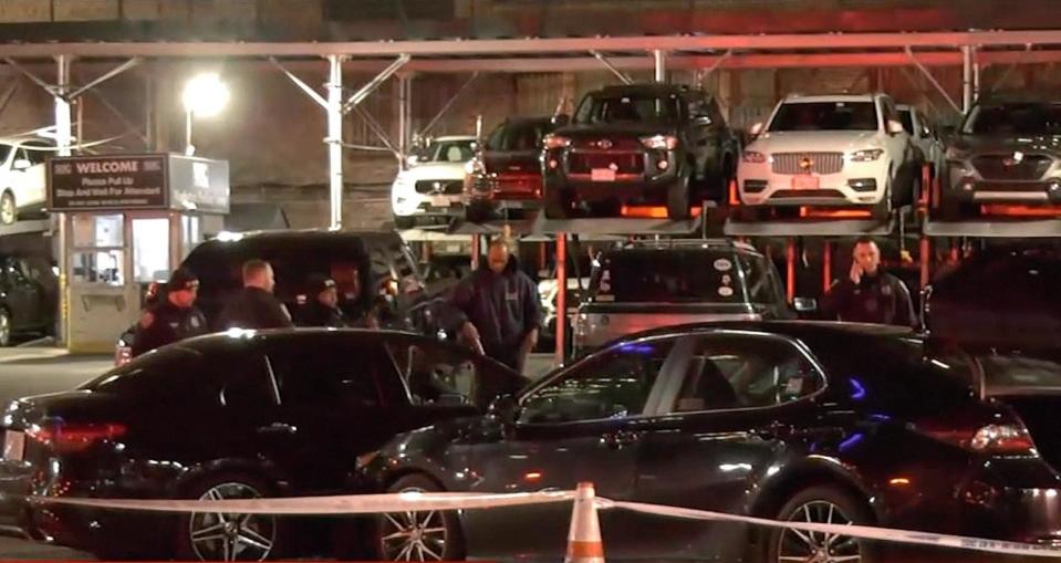 PHOTO: An out-of-control driver struck five pedestrians and injured three police officers before crashing on a midtown sidewalk, in New York City, Jan. 1, 2024. (WABC)