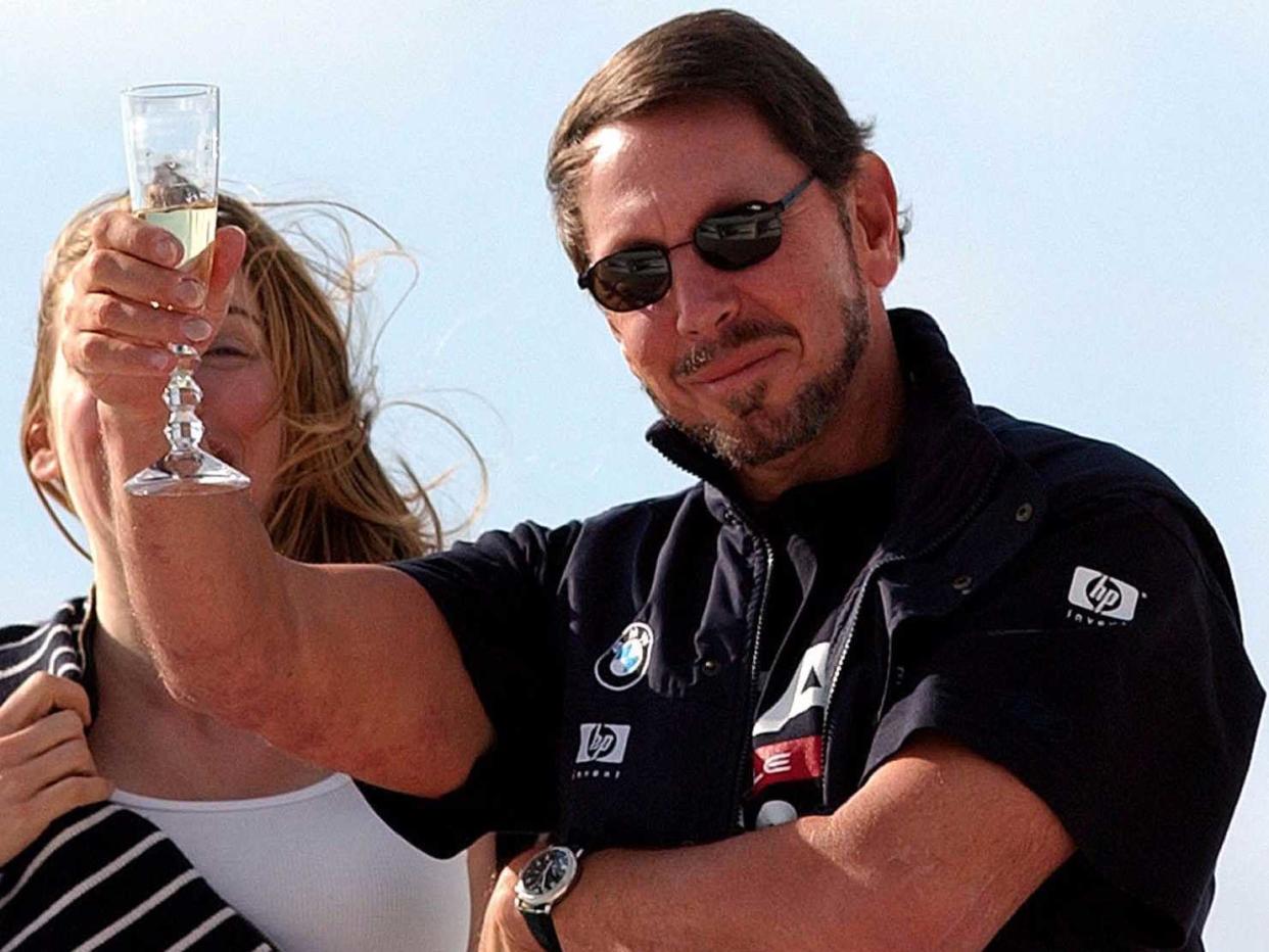 larry ellison champagne