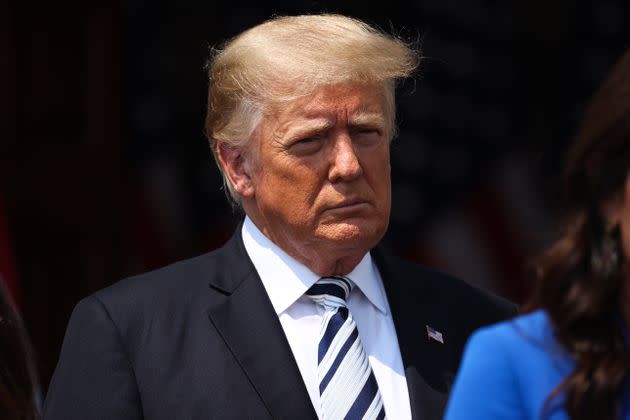 Former President Donald Trump, seen Wednesday, called the chairman of the Maricopa County Board of Supervisors twice earlier this year as his campaign tried to prevent the certification of Joe Biden’s victory in key battleground states. (Photo: Anadolu Agency via Getty Images)