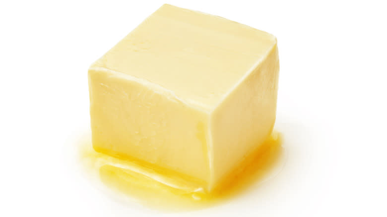 Melting cube of butter