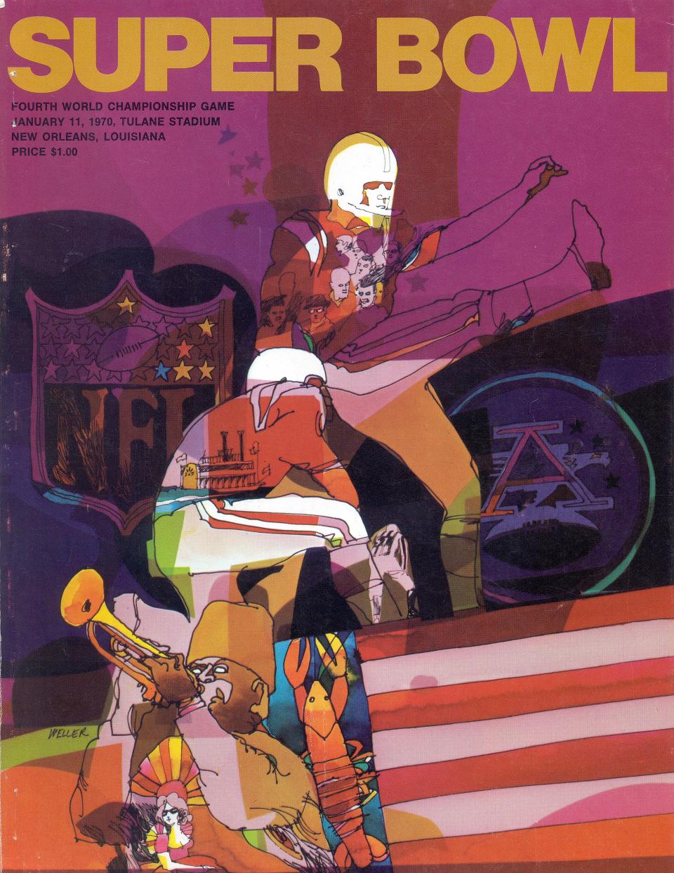 Cover of the Super Bowl IV game program.