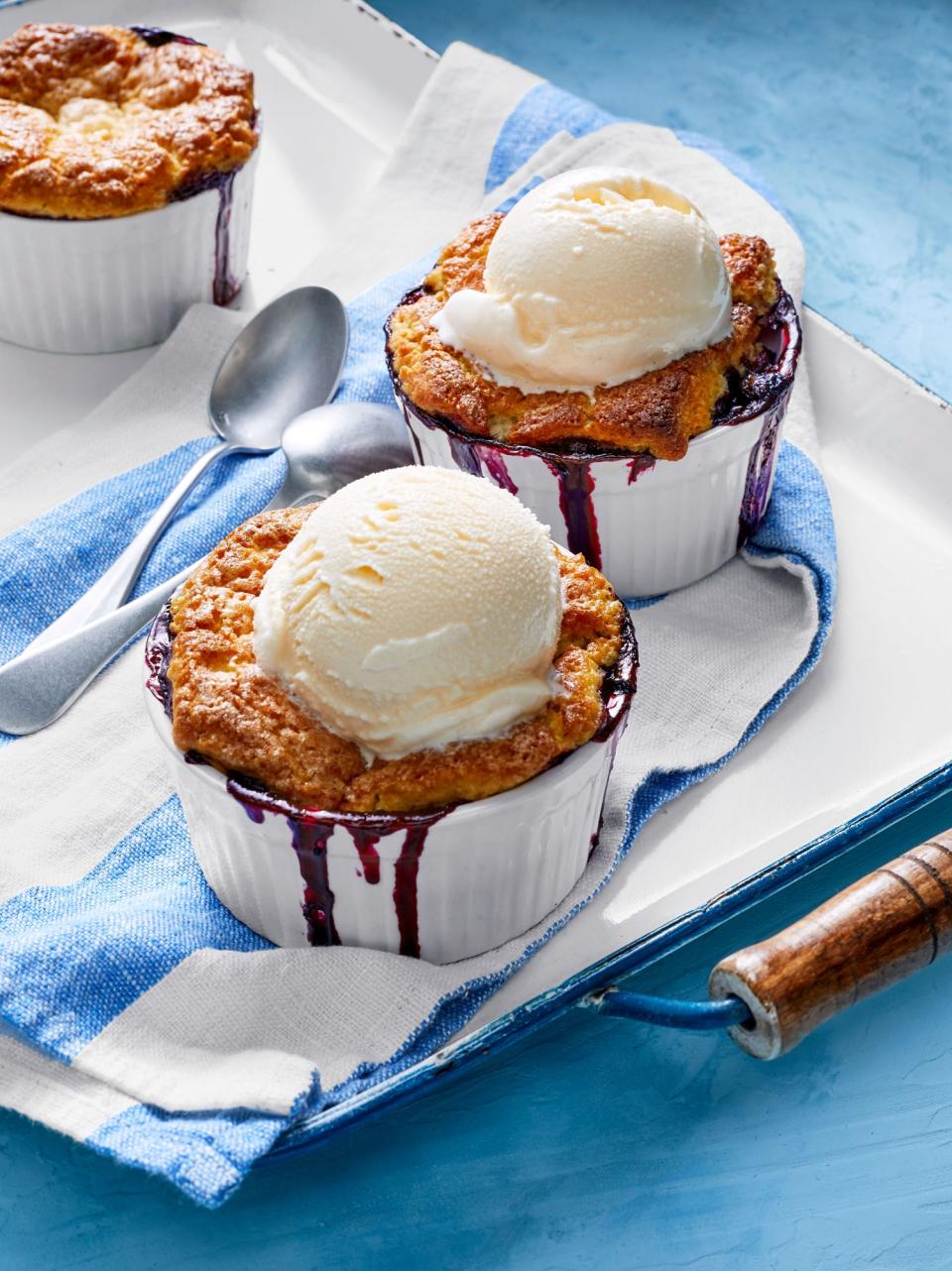 Blueberry-Orange-Ginger Cobblers