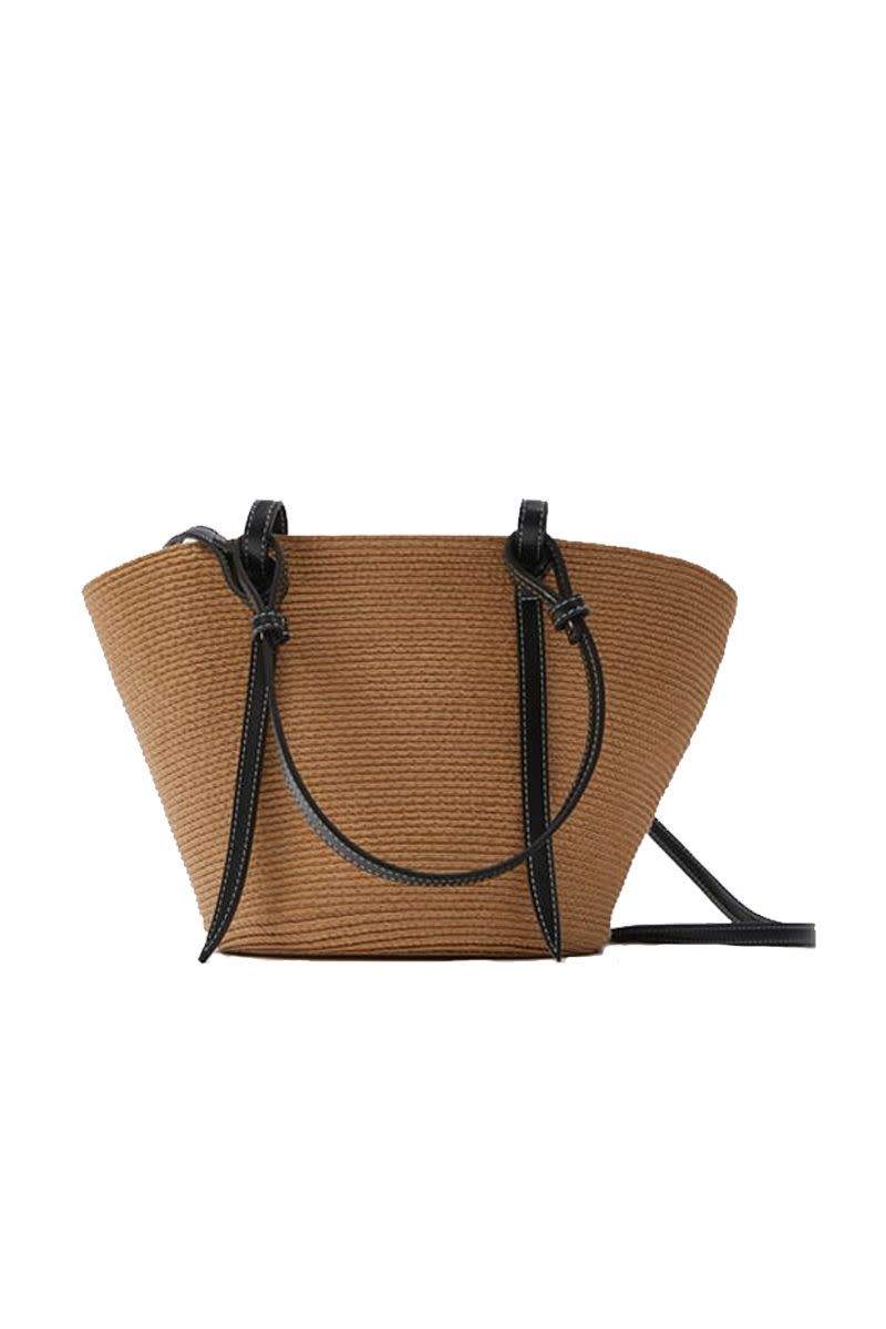 Woven basket bag