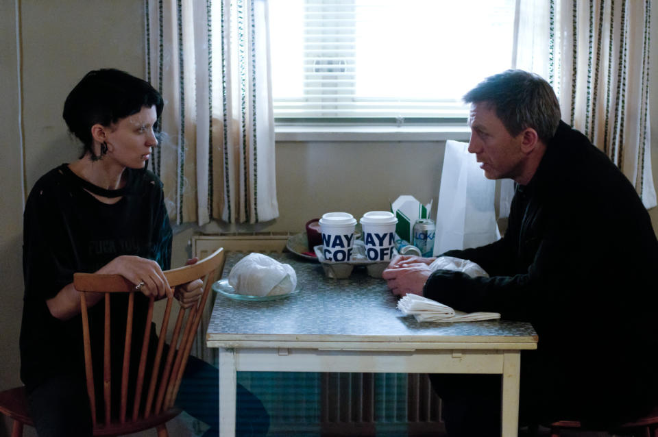 Rooney Mara and Daniel Craig in 2011's 'The Girl with the Dragon Tattoo' (credit: Sony)