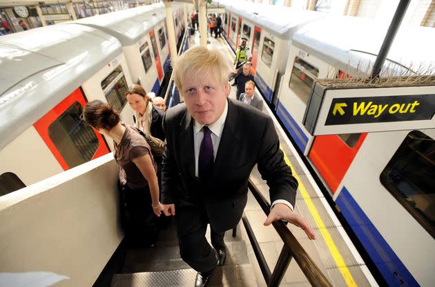 Boris Johnson at High Street Kensington tube station when Mayor of London. (Photo: Fiona Hanson - PA Images via Getty Images)