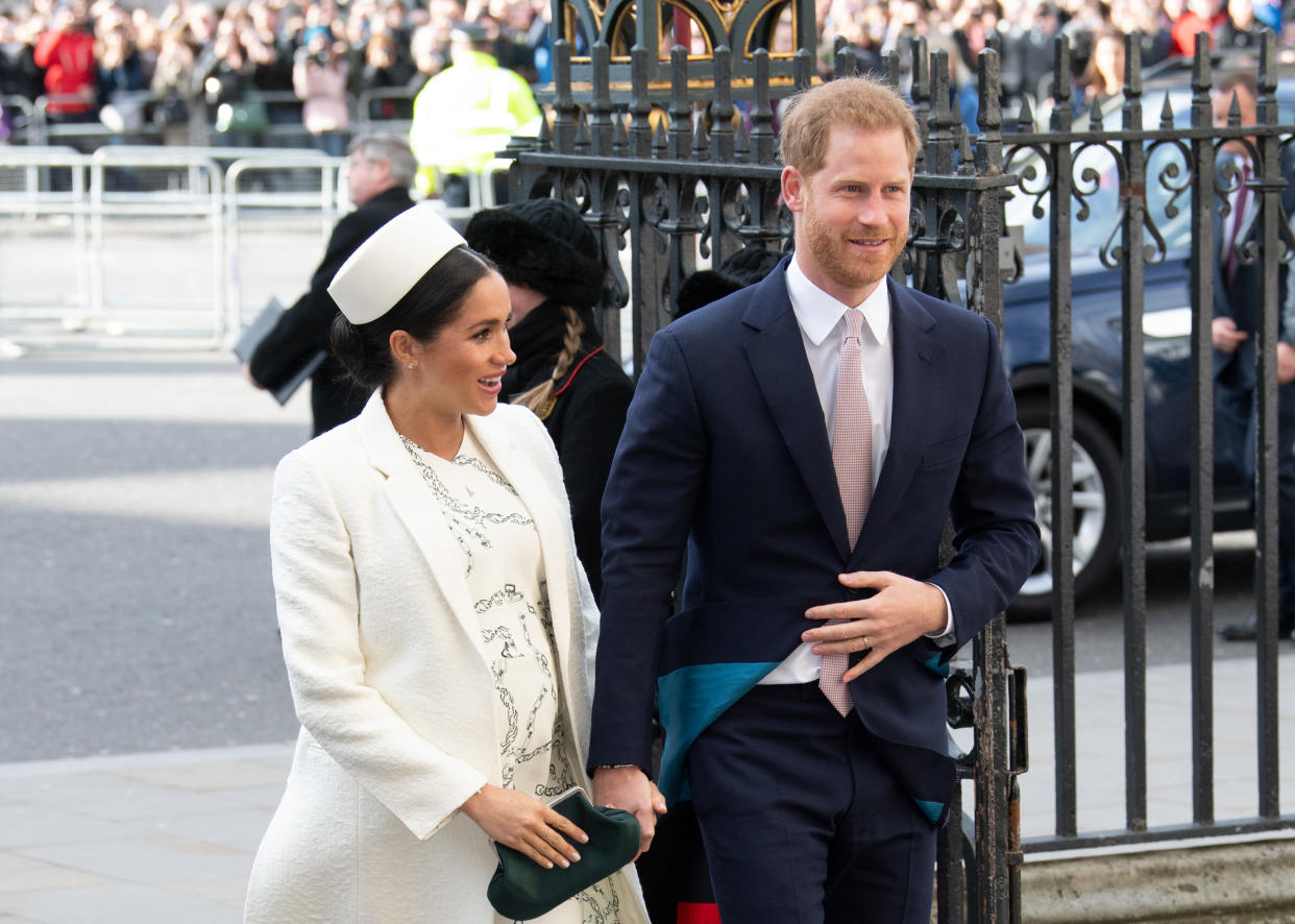 The Duke and Duchess of Sussex, pictured at the Commonwealth Day service in March [Photo: PA]